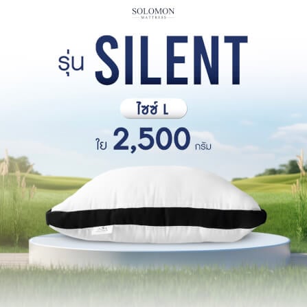 หมอนหนุนสุขภาพ SIZE L SOLOMON ใย 2,500 คุณภาพพรีเมียม รุ่น SILENT_9